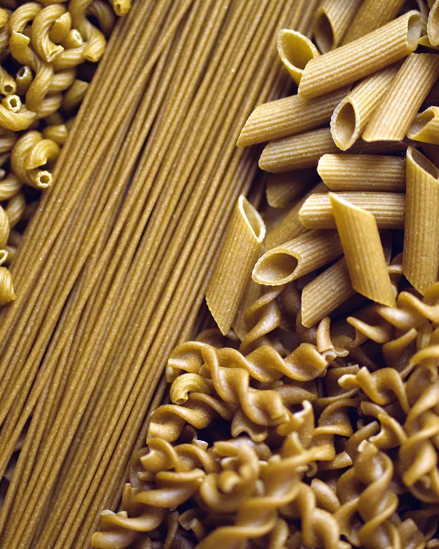 Assorted dry chia pasta shapes